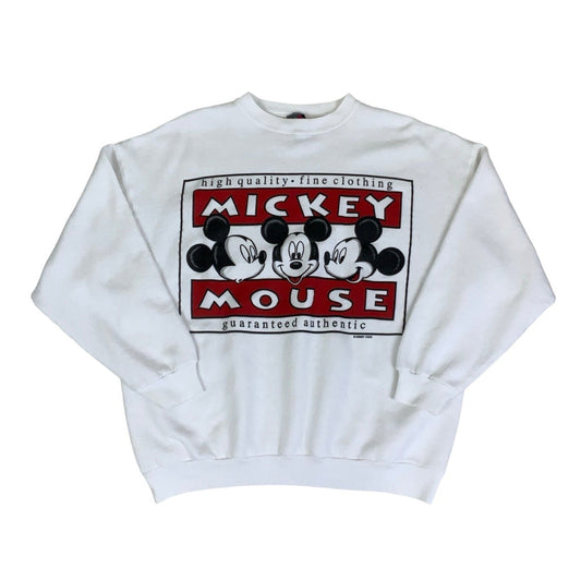Vintage 90s 'Mickey Unlimited' White Mickey Mouse Graphic Sweatshirt L XL