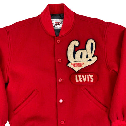 Red Levis Varsity Bomber Jacket M L