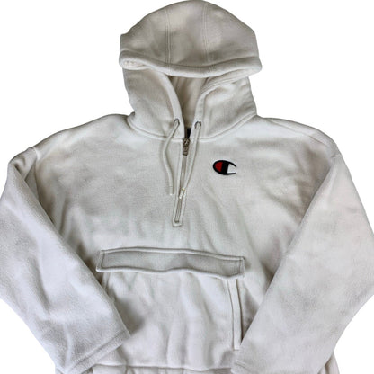 Preloved White Champion Cropped Fleece Hoodie S M 10 12