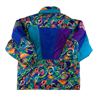 Vintage 90s Colour Block Descente Retro Ski Jacket M L