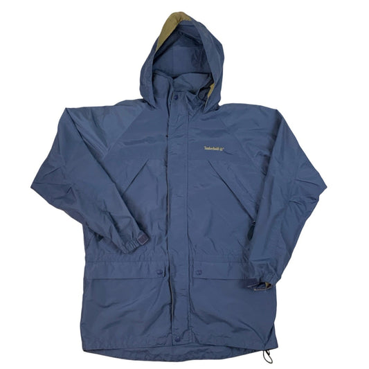 Blue Columbia Outdoor Hooded Rain Jacket M L
