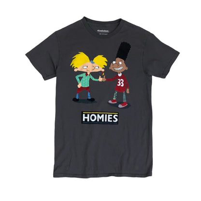 Vintage 90s 'Nickelodeon' Grey Hey Arnold Cartoon Graphic T-Shirt XS