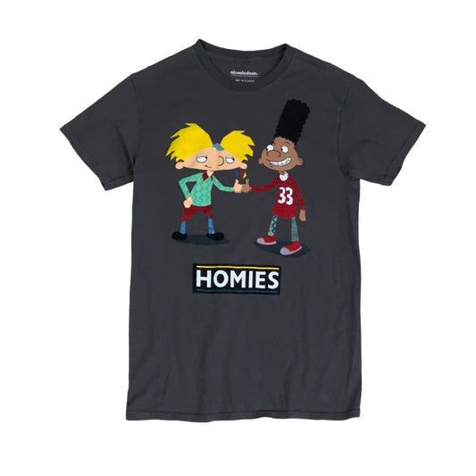Vintage 90s 'Nickelodeon' Grey Hey Arnold Cartoon Graphic T-Shirt XS