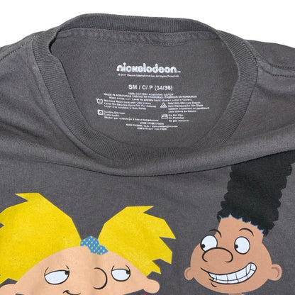 Vintage 90s 'Nickelodeon' Grey Hey Arnold Cartoon Graphic T-Shirt XS