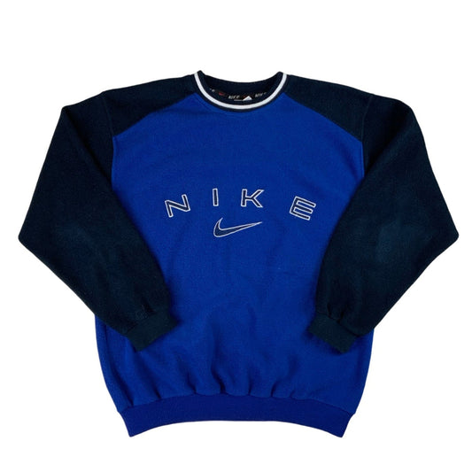 Vintage 90s Nike Spell-Out Blue Sweatshirt L XL