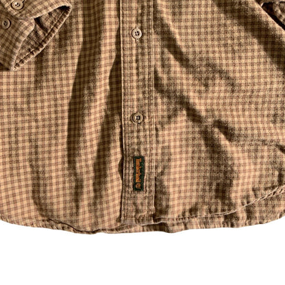 Brown Timberland Checkered Long Sleeved Shirt M L