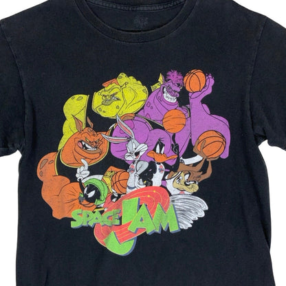 Vintage 90s 'Space Jam' Grey Cartoon Graphic T-Shirt S