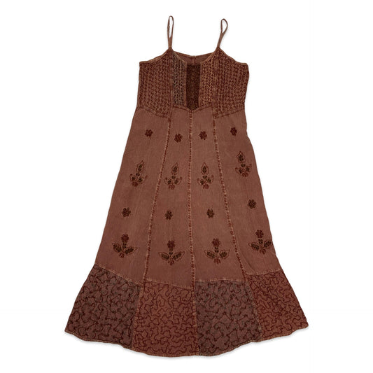 90s Maroon Maxi Dress 14