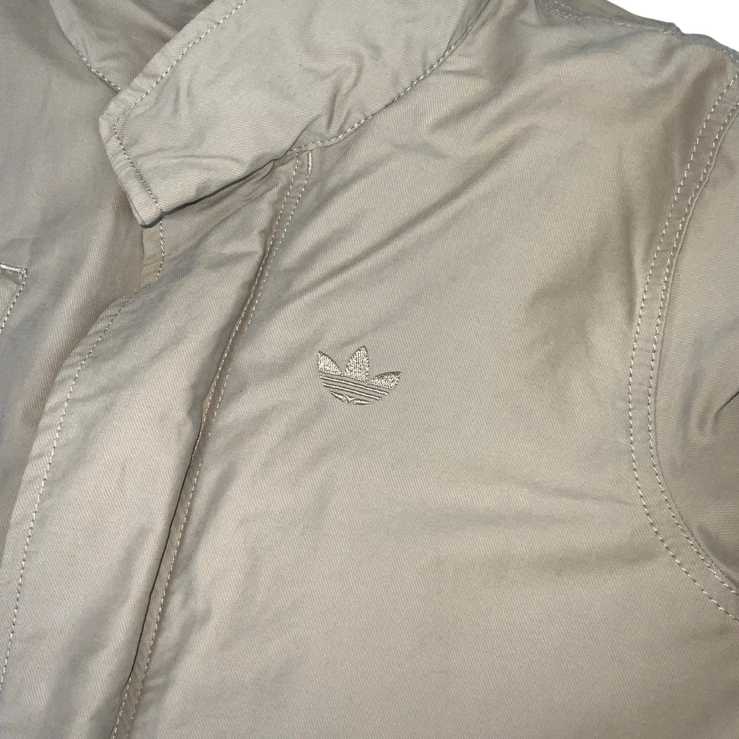 Adidas Y2K Beige Parka Fleece Lined Coat M 12 14 16