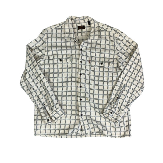 Vintage 90s Levi's Skateboarding Collection White Checked Long Sleeved Shirt L XL