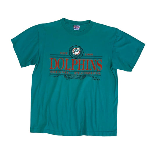 Vintage 90s 'Miami Florida Dolphins' Official Football Graphic Short Sleeved T-Shirt