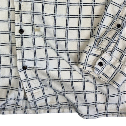 Vintage 90s Levi's Skateboarding Collection White Checked Long Sleeved Shirt L XL