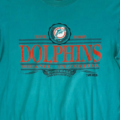 Vintage 90s 'Miami Florida Dolphins' Official Football Graphic Short Sleeved T-Shirt