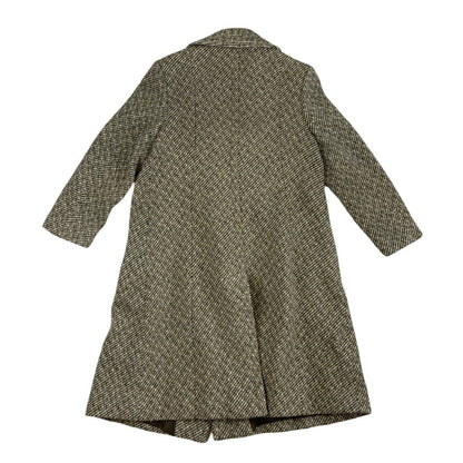 Vintage Tweed Duster Wool Coat L 14 16