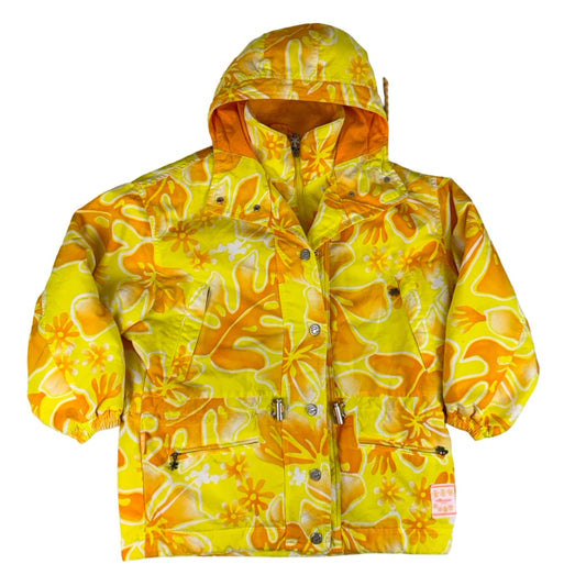Vintage 90s Bright Pattern Hooded Ellesse Ski Jacket M L