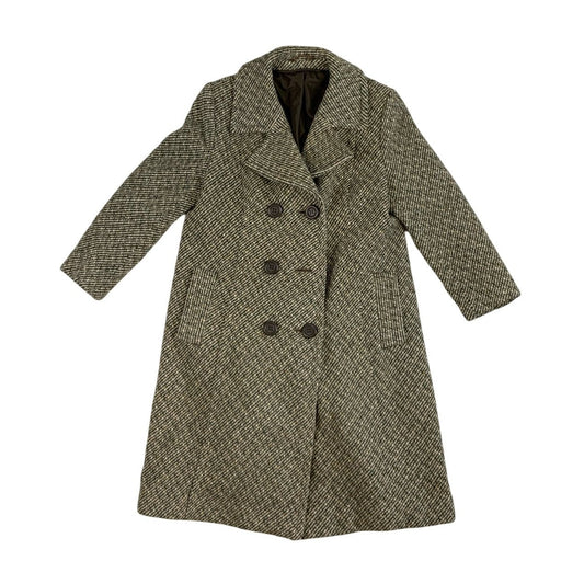 Vintage Tweed Duster Wool Coat L 14 16