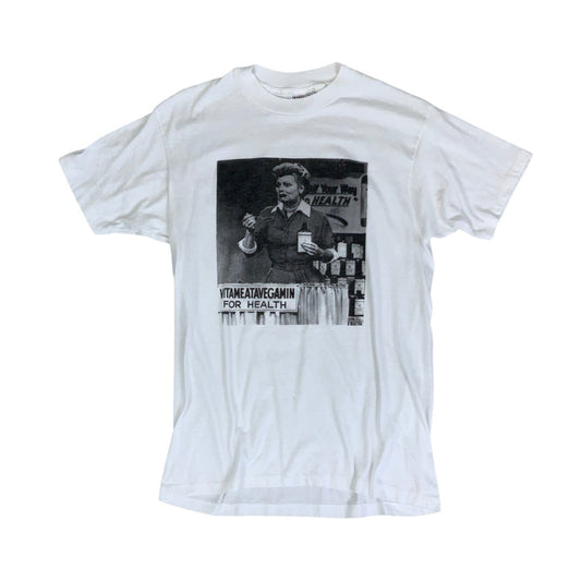 Vintage 90s 'I Love Lucy' Lucy Does a TV Commercial 'Vitameatavegamin' Graphic T-Shirt S