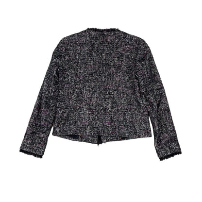 Vintage 'Massimo Dutti' Purple White Black Twee Jacket S 10 12