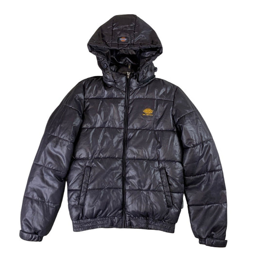Y2k Dark Grey Shiny Dickies Puffer Jacket XS S