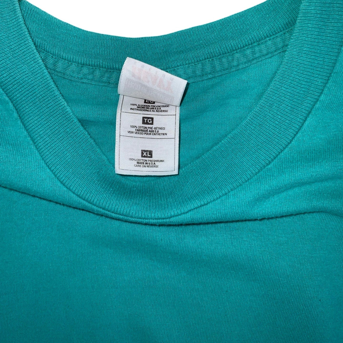 Vintage 90s 'Fruit of the Loom' Green Surf Graphic Short Sleeved Single Stitch T-Shirt M L