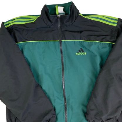 Vintage Adidas Green & Black Track Jacket M L