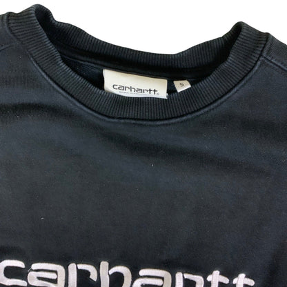 Black Carhartt Spell Out Logo Sweatshirt XS S