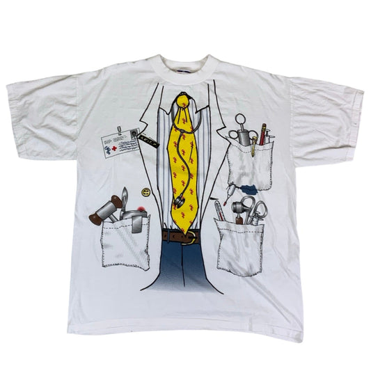 Vintage 90s Graphic Doctor Novelty T-shirt L XL