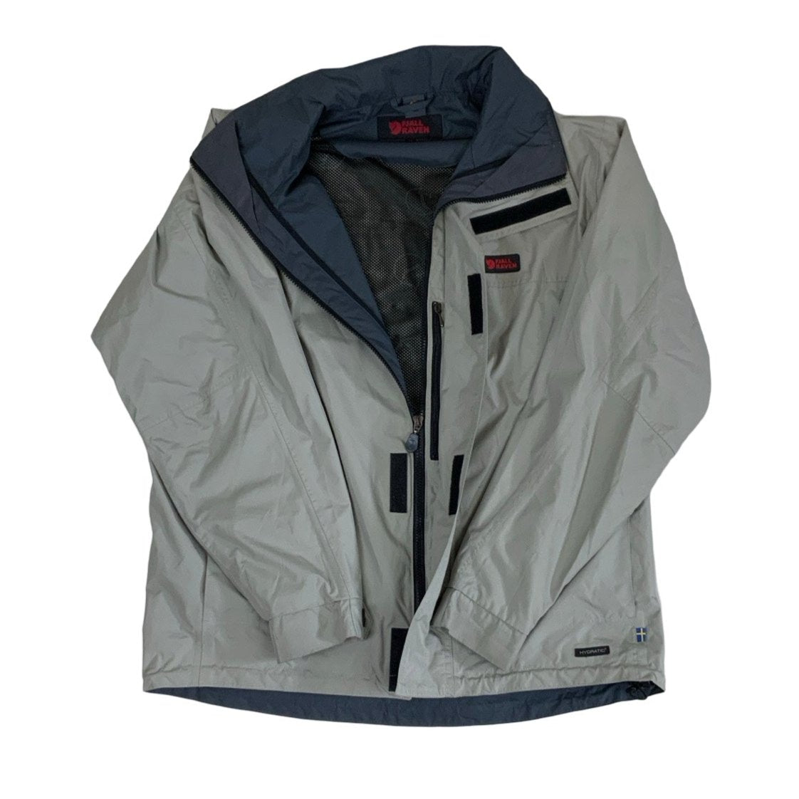 Vintage Grey Beige Fjällräven Hydratic Windbreaker Coat Extra Large