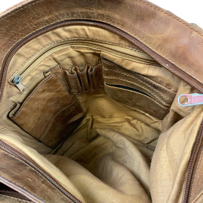 Vintage Brown Leather Shoulder Bag