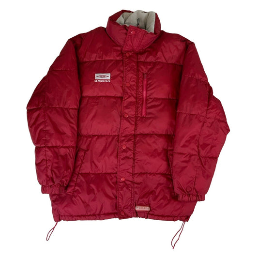 Vintage 90s Umbro Puffer Red Jacket L XL