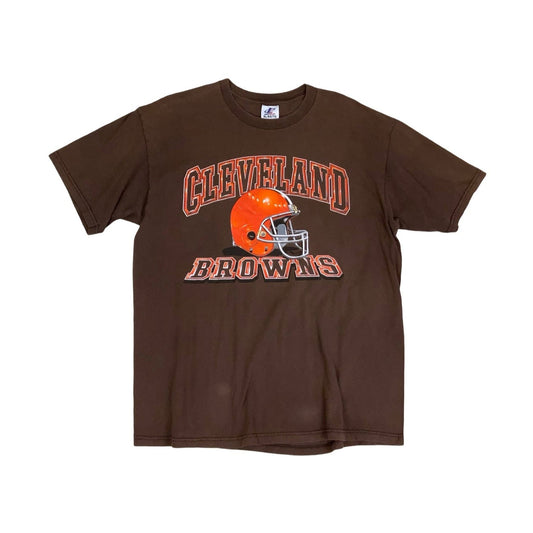 Vintage 90s 'Cleveland Browns' Logo Athletic Brown Graphic Short Sleeved T-Shirt L