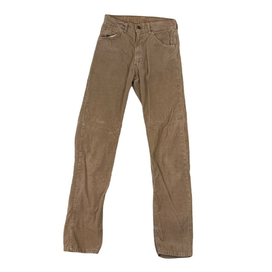 Vintage Beige Corduroy Straight Leg Trousers 25W 40L