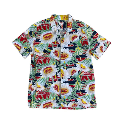 Vintage 90s 'Levi's' Hawaiian Fruity Abstract Floral Short Sleeved Shirt M L