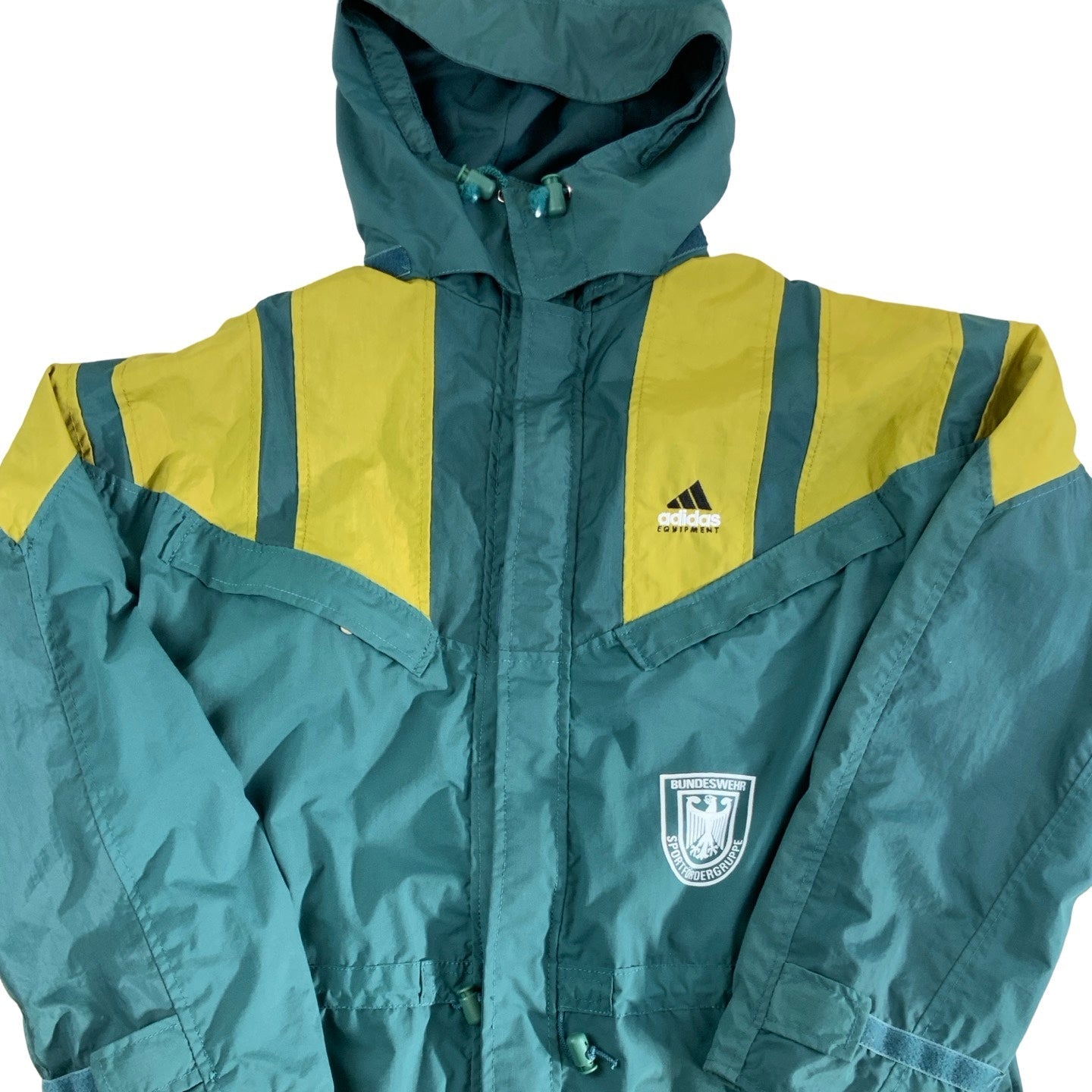 Vintage Green Adidas Equipment Long Outdoor Jacket L XL