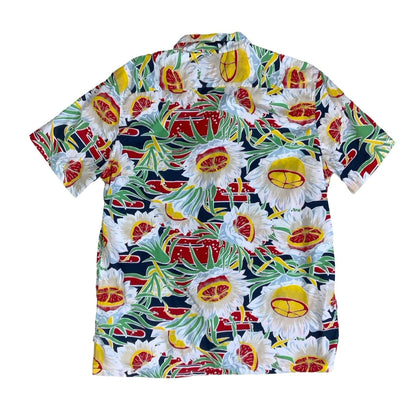 Vintage 90s 'Levi's' Hawaiian Fruity Abstract Floral Short Sleeved Shirt M L