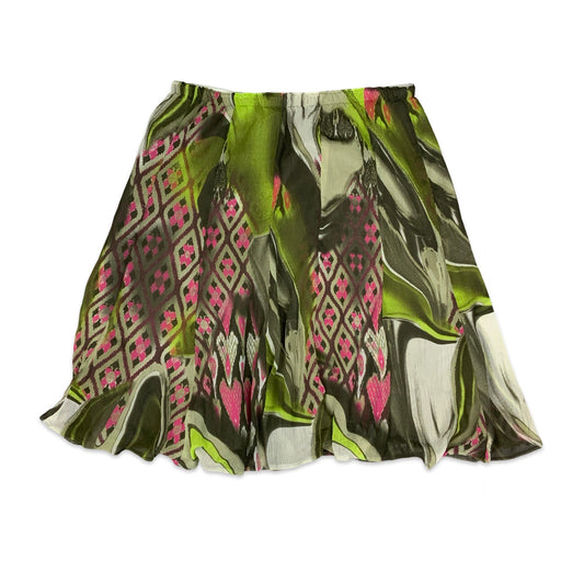 Vintage Abstract Print Midi Skirt 12-16