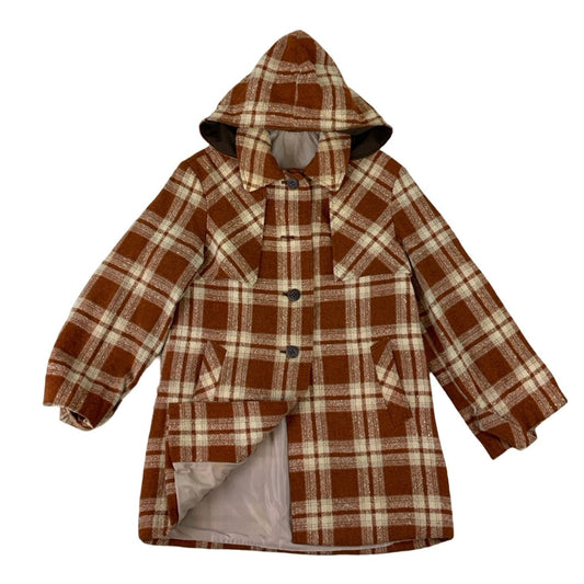 Plaid Hooded Wool Jacket 10 12