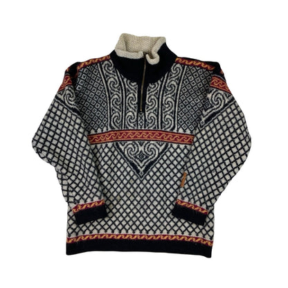 Vintage Nordic 3/4 Fair Isle Pullover Jumper S M