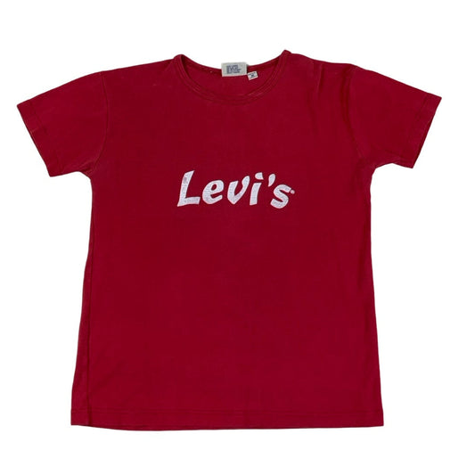 Vintage 'Retro Tee No: 10.' Levi's Limited Edition Sample Red Spell-Out Short Sleeved T-Shirt S