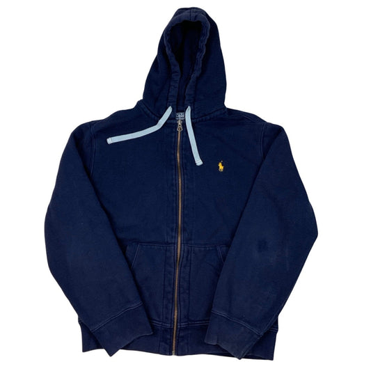 Ralph Lauren Navy Zip Up Hoodie M L