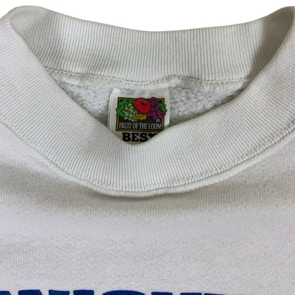 Vintage 90s Lewisville Lions Graphic Sport White Sweatshirt L XL