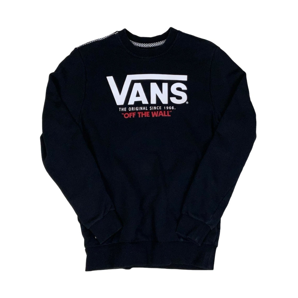 Vintage 90s 'Vans Off The Wall' Black Skate Graphic Sweatshirt S
