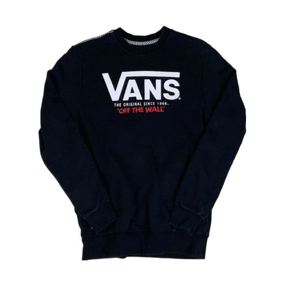 Vintage 90s 'Vans Off The Wall' Black Skate Graphic Sweatshirt S