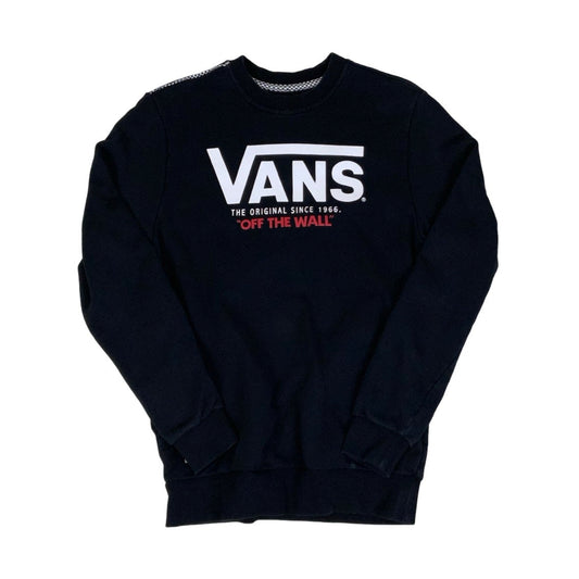 Vintage 90s 'Vans Off The Wall' Black Skate Graphic Sweatshirt S