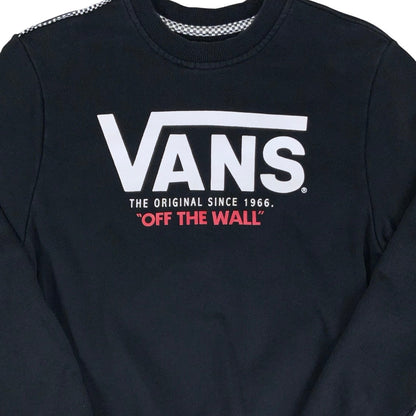 Vintage 90s 'Vans Off The Wall' Black Skate Graphic Sweatshirt S