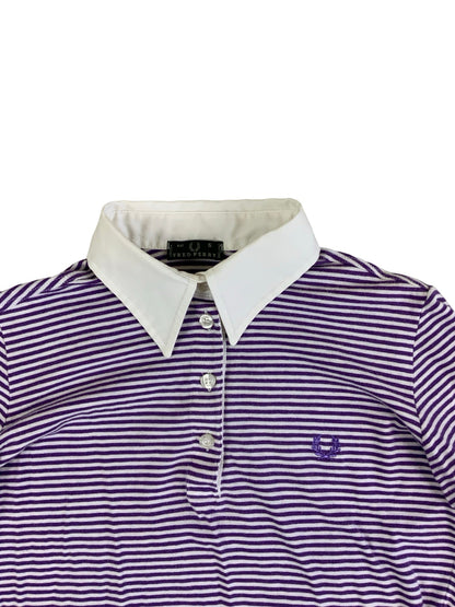 Fred Perry Vintage Purple Women's Striped Shirt XS S