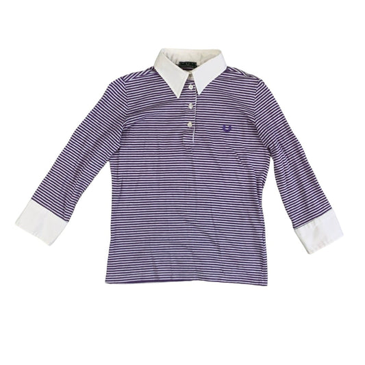 Fred Perry Vintage Purple Women's Striped Shirt XS S