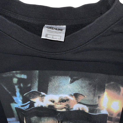 Vintage 90s 'Gremlins' Official 'You Have Been Warned' Black Graphic Mogwai Gizmo Sweatshirt M