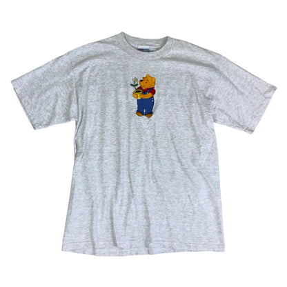 Vintage 90s 'Pooh!' Winnie the Pooh Cartoon Grey Graphic T-Shirt M