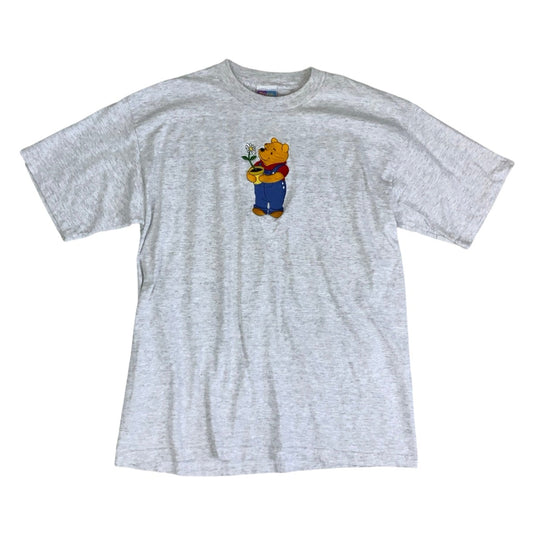 Vintage 90s 'Pooh!' Winnie the Pooh Cartoon Grey Graphic T-Shirt M